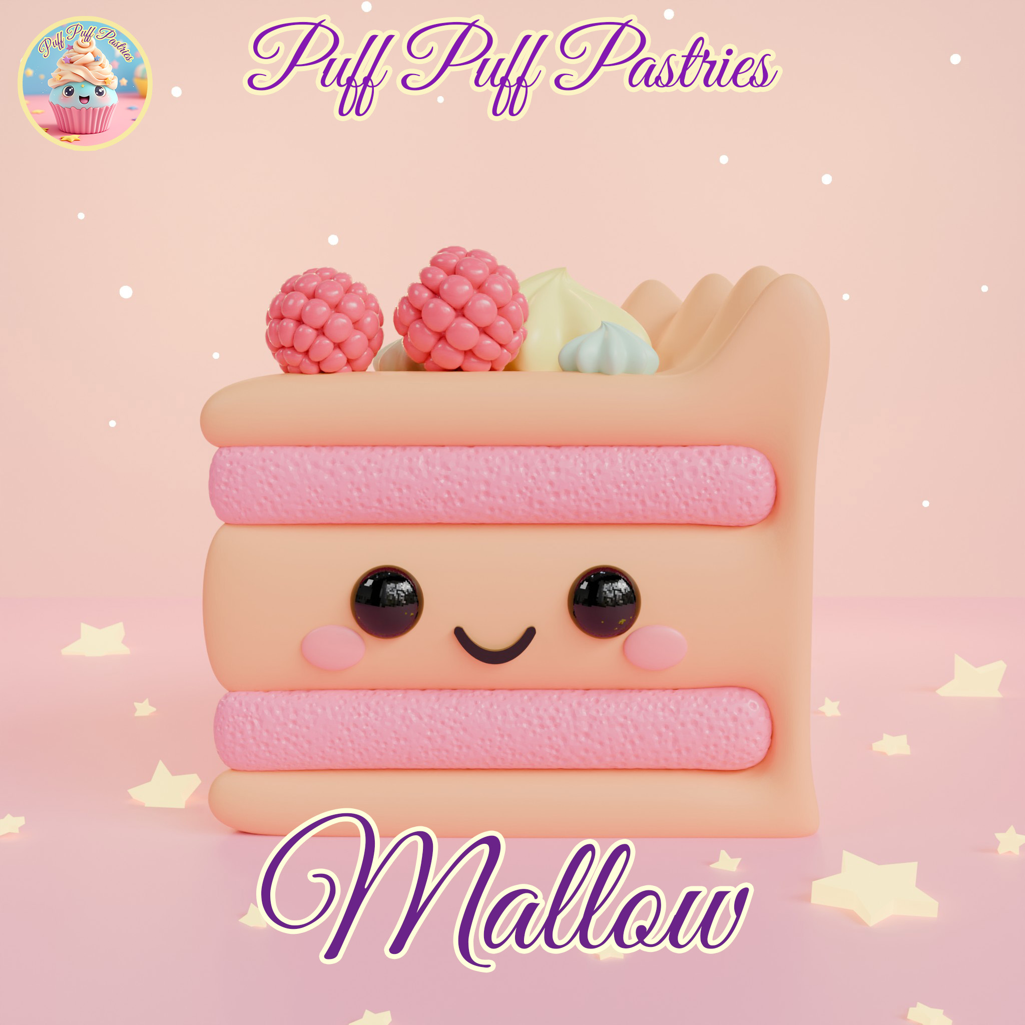 Kawaii Triangle cake Mallow